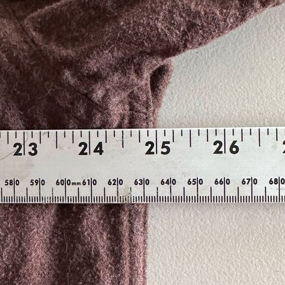 L.L. Bean Button Up LS Shacket Shirt Mens L Tall Brown Flannel Heavyweight - Picture 8 of 9